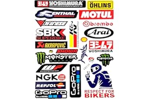 BOSYTRO Pegatinas de 2 Piezas para Motos, Pegatinas para Motos de Cross, Pegatinas para Deportes de Carreras, Ideal para los Amantes de la Personalidad con Motos de Cross, Cascos y monopatines (8034)