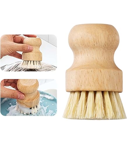 TOATELU Champignonbürste 2 Stück - Holz Bürste Für Pilze & Gemüse