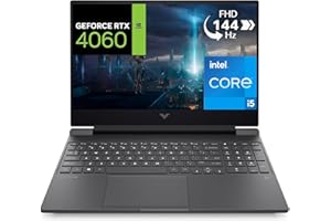 HP Victus 15-fa1002sf PC Portable Gaming 15.6" FHD IPS (Intel Core i5-12500H, RAM 16 Go, SSD 512 Go, NVIDIA GeForce RTX 4060 8GB, AZERTY, Windows 11) Argent mica