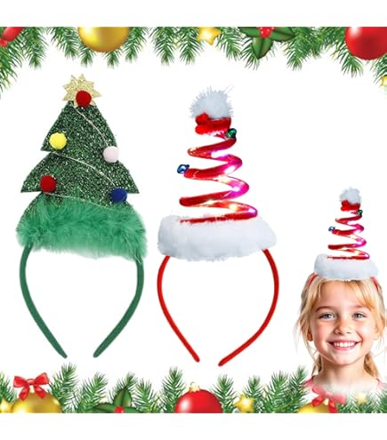 Serre Tete Lumineux Adulte Bandeau Cheveux Lumineux Noël - Motif