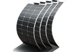 YINGGUANG 4 X 100W Flexible Solar Panel 24V/18V Panel Solar Solar Monocristalina Célula Solar Fotovoltaico Cargador Solar Sistema, con cable de carga, para baterías de 12V Camper Car Boat