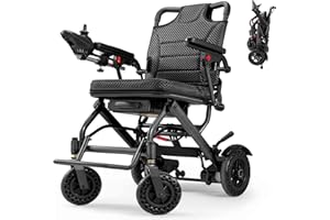LOKTCH Elektrischer faltbar leicht elektrische rollstühle – mit herausnehmbarer 10AH Lithium-Batterie, 500W Motor, nur 14,9 kg Eigengewicht & 150 kg Tragkraft, ideal für Reisen, bis zu 20 km Reichweite