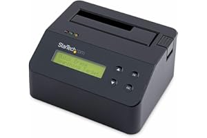 StarTech.com Single Bay Hard Drive Eraser, Standalone HDD/SSD Sanitizer, 4Kn, USB 3.0 to SATA III (6 Gbps), 9 Erase Modes, LCD Display, DB-9 Printer Port, TAA Compliant (SDOCK1EU3P2)