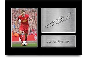 HWC Trading Steven Gerrard Signed A4 Printed Autograph Liverpool Print Photo Picture Display