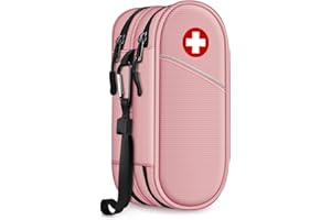 ‎SITHON SITHON EpiPen Medical Tragetasche, tragbare Doppelschicht Notfalltasche Isolierte Medikament Tasche Organizer für 2 EpiPens, Asthma-Inhalator, Anti-Histamin, Auvi-Q, Allergy Medicine Essentials