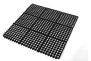 Interlocking rubber mat with holes (4) Easimat 292