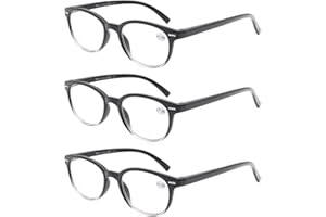 MODFANS Lot de 3 Lunettes de Lecture Femmes,Lunettes de Vue Branches a Ressort,Leger Comfort Vision Nette,Lunettes Loupe Ronde Style Fashion