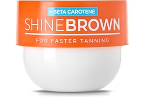 BYROKKO Shine Brown beta-karoten przyspieszacz opalania, naturalny krem do opalania, skuteczny w leżakach i słońcu na świeżym powietrzu, długotrwała formuła nawilżająca z naturalnymi olejkami, 200 ml
