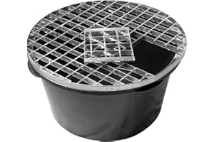 Aqua Moda 66cm 90L Heavy Duty Plastic Reservoir Pebble Pool Sump Reservoir For Water Feature, Round Shape, Garden Relaxation, Underground Pump Access