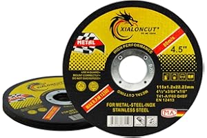 NUTKIT 6 Dischi da Taglio, 115 X 1,2 mm Metallo Acciaio INOX per Smerigliatrice Angolare, Dischi Smerigliatrici, Disco Flessibili, sottili e resistenti, Per Ferro, Acciaio Inox, Acciaio, Lamiera