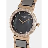 BERING Donna Analogico Quarzo Ceramic Orologio con Cinturino in Acciaio inossidabile/Ceramica Cinturino e Vetro zaffiro