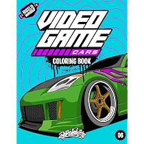 Video Game Cars Coloring Book: Fun automotive adventure with 50 ...