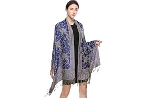 EASE LEAP Women Pashmina Shawls and Wraps Winter Reversible Paisley Hijab Ladies Scarves
