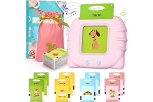 Schede Flash Cards Parlanti (Italiano Standard), Dokkita Giocattoli Educativi per Bambini da 1-6 Anni, Giocattoli Montessori di Apprendimento Interattivi (12 Temi 224 Parole), Regalo di Compleanno