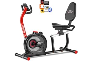 VANNECT Liegeergometer für Zuhause mit 16 verstellbaren Widerstandsstufen, Leise Liegerad Heimtrainer mit Großer Bequem Sitz, App-Konnektivität, Herzfrequenzsensoren, Bis 180kg Ergometer Fahrrad