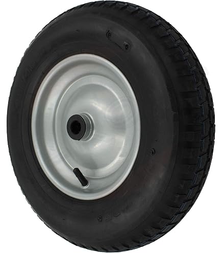 BS Rollen Pannensicheres Polyurethan-Ersatzrad 400 Mm – Tragkraft 200 Kg, Rillenprofil, Rollenlager, Achsloch 25 Mm (C91.400)