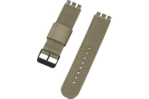 Shieranlee Compatible con Swatch Strap(17mm 19mm 20mm 22mm),Pulsera de Repuesto de Nylon Suave con Cierre Ajustable