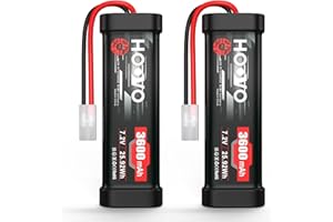 HOOVO Batteria NiMH da 7,2 V, 3600 mAh, batteria RC, batteria di ricambio per auto RC, aereo, barca, buggy, modellismo, auto, aeroplano, giocattolo giocattolo