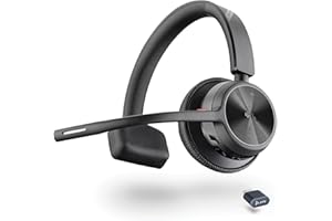 Schnurloses Headset Poly Voyager 4310 UC – Ein-Ohr-Bluetooth-Headset mit Noise Cancelling-Mikrofonarm – Verbindung mit PC/Mac/Mobiltelefon per Bluetooth – Kompatibel mit Teams, Zoom und mehr