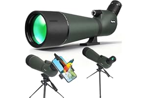 Longues-Vues BIBIRE HD pour Le tir sur Cible, Longue-Vue Angulaire 25-75x80 avec trépied et Adaptateur pour téléphone Longue-Vue pour l'observation des Oiseaux, la Faune Sauvage et la Chasse