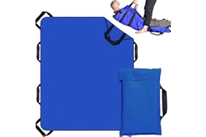 BQBQHONE Drap De Glisse Pour Personnes Ãgées 100 * 120 Cm, Slide Sheet With 8 Handles, Patient Transfer Sheet Pour Lève Personnes Pour Personnes Âgées Et Alitées Et People With Disabilities (bleu)
