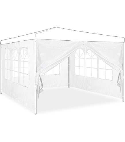 Parete Laterale Bo-Camp Con Porta E Finestra Per Shelter M - Grigio - Per Gazebo E Campeggio