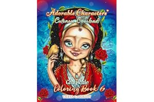 Adorable Characters Cuteness Overload Grayscale Coloring Book 6