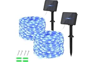 Dalugo Niebieski solarny łańcuch świetlny na zewnątrz 5 m 50 LED