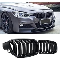 Grille Avant Noir Argent Diamant Pour BMW Série 3 F30 F31 2012-2018 - Style Sport, Remplacement Direct