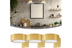 LRUVAQI 3pcs Magnetic Painting Light | Dimmable Indoor Picture Wall Painting Lamp | LED Rechargeable Wireless Art Picture Frame Lights for Wall with Remote, Battery Operated, for Picture Frame Paintings