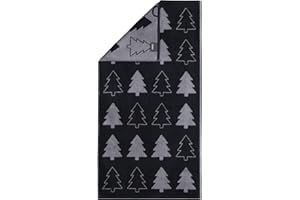 Cawö Handtücher Christmas Edition Tannenbäume 794 schwarz - 90