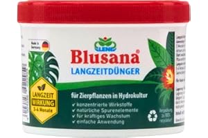 Blusana Langzeitdünger Lewatit HD 50 für Zierpflanzen in Hydrokultur | NPK mineralischer Dünger mit Ionenaustauscher 3-4 Monate Wirkung | Dose 200 ml Granulat