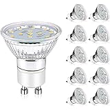 Reteck GU10 LED Light Bulbs, 380LM, 3.5W Equivalent to 50W Halogen Bulbs, 6000K Daylight White, AC 220-240V, Not Dimmable, 12