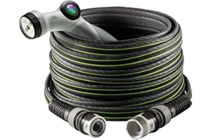 FITT FORCE 5/8" 30 m, Manguera de Agua de Jardín para Riego, Compacta, Ligera y Resistente para Uso Intensivo con Pistola Multifunción