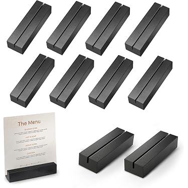 Lot De 10 Porte-cartes En Bois - Support Pour Menus, Photos, Cartes De Table - Mariage, Banquet, Fête, Restaurant