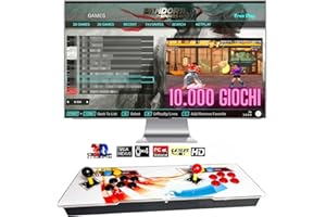 ETIK ONFIRE GAMES | PandoraBox E-SPORT | Console Arcade Standalone Con Più di 10000 Titoli Installabili Made in Italy | Tasti Personalizzabili e Controlli Arcade Classici (bianco)