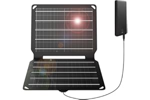 FlexSolar - Cargador solar portátil de 10 W para aparatos electrónicos de 5 V, material ETFE, resistencia al agua IP67. Ideal para cargar teléfonos, ventiladores, relojes inteligentes, baterías