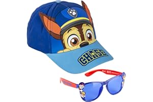 CARTELYN Set Patrulla Canina: Gorra + Gafas de Sol para Niño – Accesorios de Verano con Chase – Protección UV – Talla Única 5 a 12 Años – Gorro y Lentes Infantiles