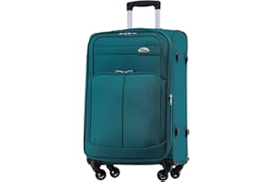 BEIBYE 4 Rollen Reisekoffer .Stoffkoffer Handgepäck Kindergepäck Gepäck Koffer Trolley Set-XL-L-M (Turquoise, M-Handgepäck-54cm)