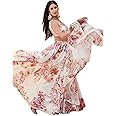 Sidhidata Women's Digital Printed Georgette Saree With Unstitched Blouse Piece (Kriti Sanon White_Free Size)