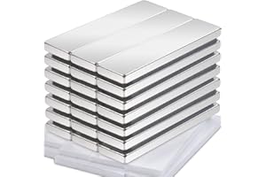 SWIHORAB 20 magneti al neodimio extra forti, 40 x 10 x 3 mm, rettangolari, forti magneti per lavagne magnetiche, magneti per frigorifero, magneti, autoadesivi, forti terre rare per armadio da cucina