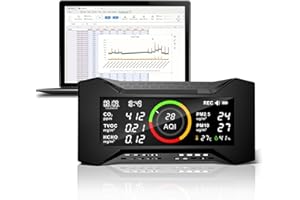 THERM LA MODE Moniteur de qualité de l'air CF-20 DL Particules PM2.5 PM10 Température et humidité formaldéhyde Testeur Détecteur de pollution de l'air extérieur (Moniteur de Qualité de l'air CF-20 DL)