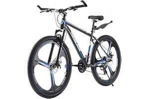 BSTSEL 24/26/27.5 Inch Mountain Bike 3 Spoke Wheels Bicycle Mens Mountain Bicycle 21 Speeds with Dual Disc-Brake Front Suspension Suitable for Adults Men Women Teens