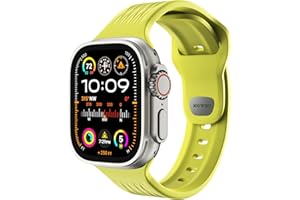 LULULOOK Kompatibel mit Apple Watch Ultra 2/Ultra Armband 49mm 46mm 45mm 44mm 42mm, Wasserdicht FKM (Fluoroelastomer) Sport Ersatzarmbänder mit Schnalle für iWatch Serie 10 9 8 7 SE 6 5 4 3 2 1
