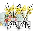 Cocod'or [COCODOR/Refreshing Air Flower Reed diffusers Oil with a Set of 5 Fiber Sticks, 200ml*2packs, Best for Home, Kitchen, Bathroom. Diffusers with sticks