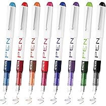 Penne Stilografiche Usa E Getta Cobee - 8 Colorate, Punta Fine EF, Inchiostro Fluido, Per Scuola E Ufficio - Foto 4