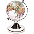 Shrey Shiv Collections Crystal Globe with Silver Stand for Positive Energy/Vastu Remedy/Prosperity for Office Home Study Table Oranment/Decor/Decoative Item for Kids Students Adult (Silver, Medium)