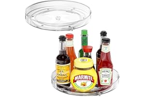 Avesteir 2 sztuki Talerz Obrotowy Regał na Przyprawy do Przechowywania Słoików i Przypraw