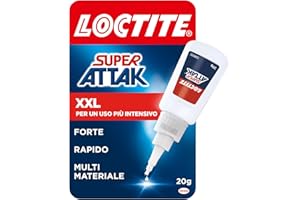 Loctite Super Attak XXL 20g, Colla liquida trasparente per applicazioni precise, Colla attaccatutto forte e resistente, Adesivo per legno, plastica, gomma, metallo, 1x20g