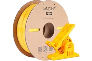 Filament PETG do drukarki 3D, JAMG HE 1,75 mm, 1 kg, precyzyjny +/- 0,02 mm, PETG do napełniania drukiem 3D (1 kg, żółty)